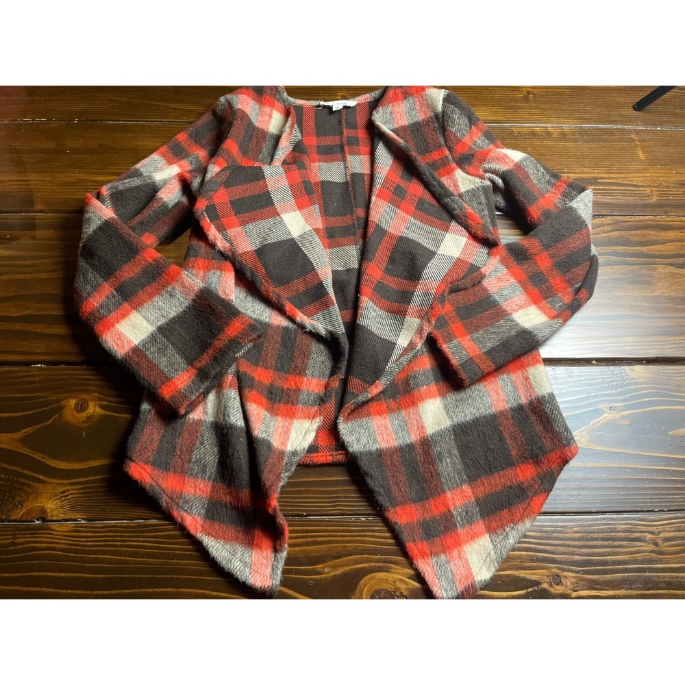 Style Sweater, Women's Size Small, Brown Orange Tan, Open Cardigan, Fleece
